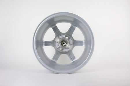 Silver wheel rim on a white background