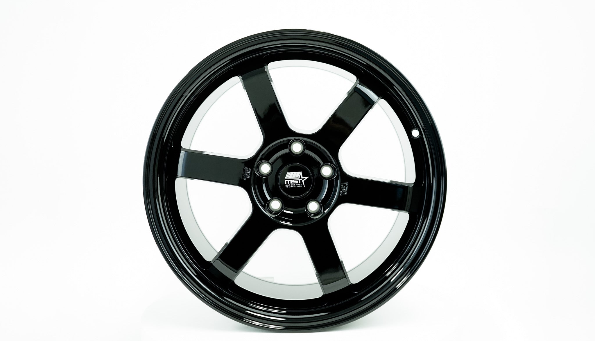 Time Attack Glossy Black 18X9.5 5X114.3 Offset +40 | MST Wheels