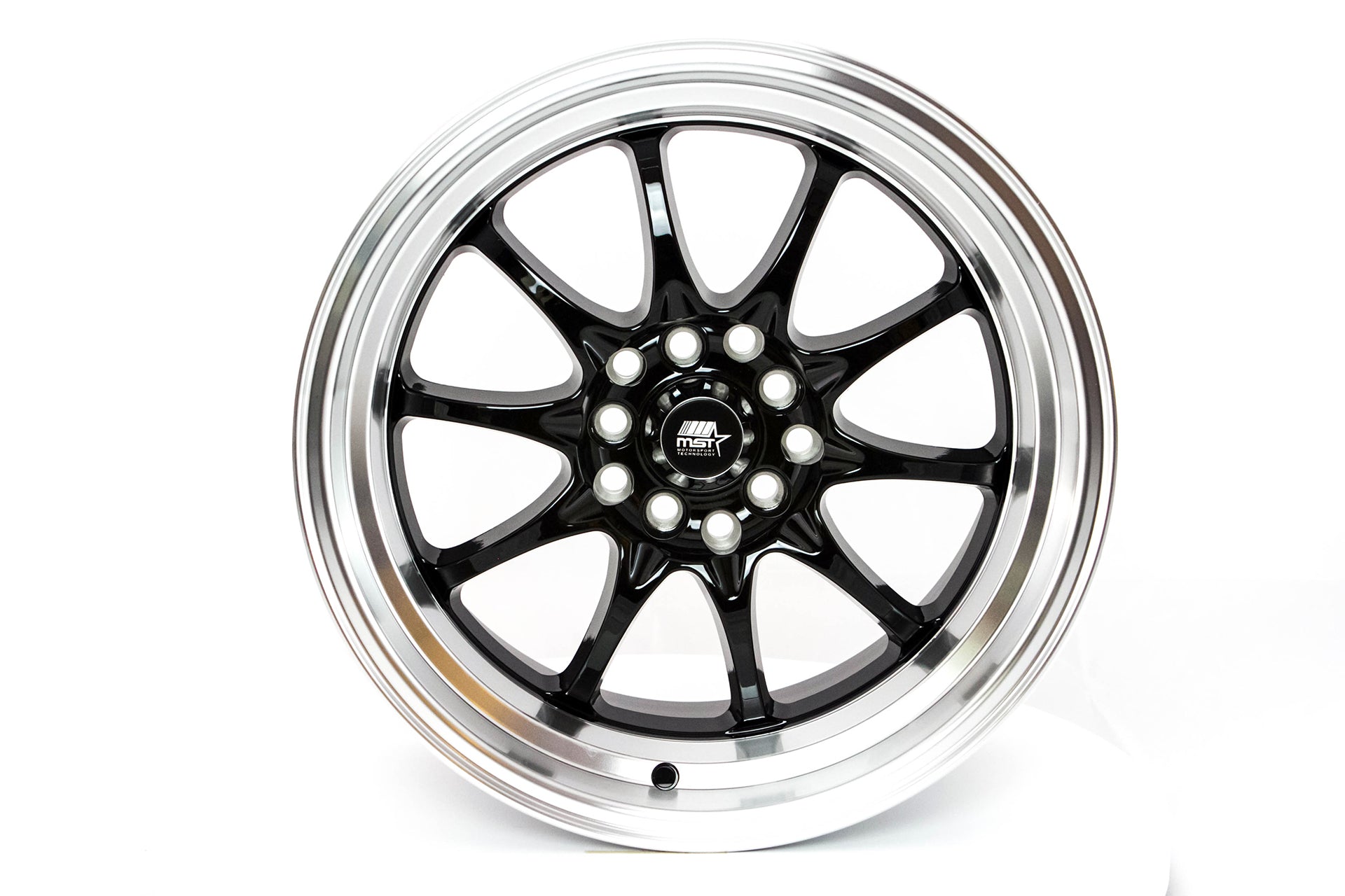 MST WHEELS MT11 - Black w/Machine Lip - 16x8.0 5x100/5x114.3 Offset +15