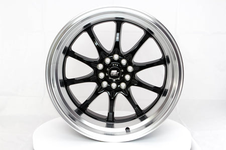 MST WHEELS MT11 - Black w/Machine Lip - 17x9.0 5x100/5x114.3 Offset +20