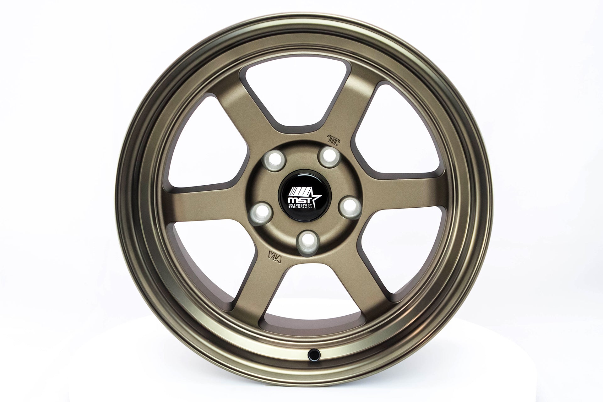 MST WHEELS Time Attack - Matte Bronze w/Bronze Machined Lip - 16x8.0 5x114.3 Offset +20