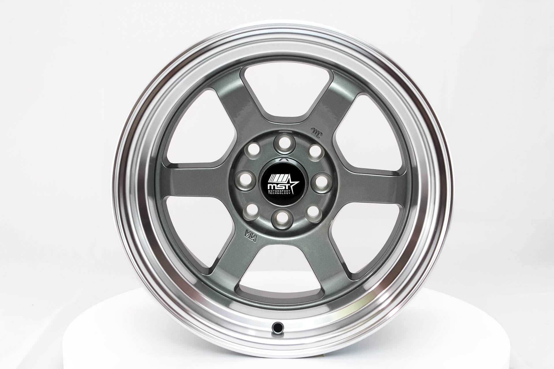 Time Attack Gunmetal w/Machined Lip 15x8.0 4x100/4x114.3 Offset +0