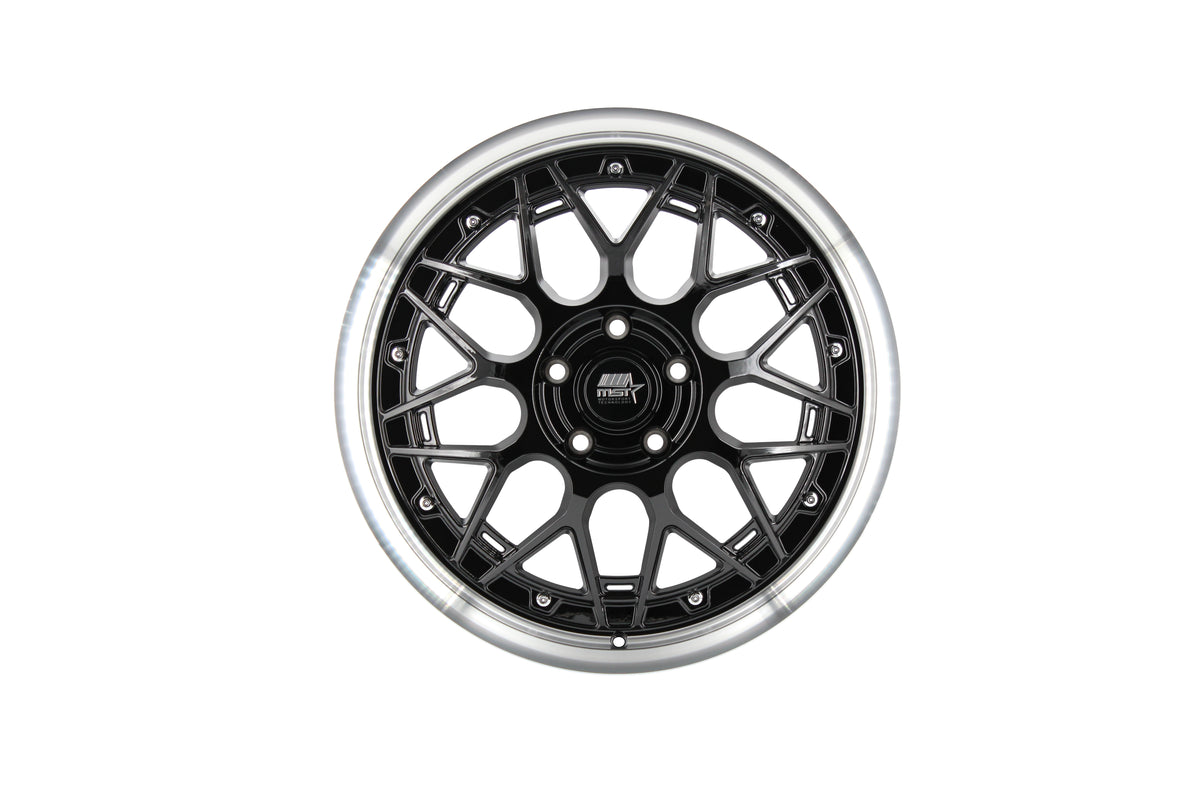 MT03 19x8.5 +35 Glossy Black w/ Machined Lip