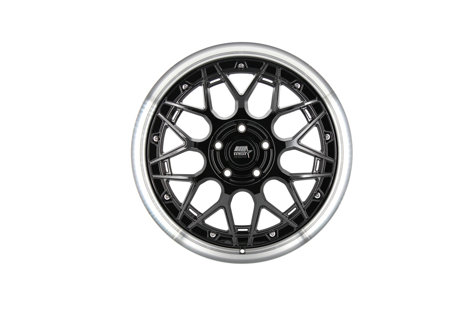MT03 - Glossy Black w/ Machined Lip - 19x8.5 5x114.3 Offset +35
