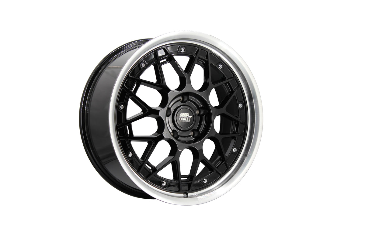 MT03 19x8.5 +35 Glossy Black w/ Machined Lip