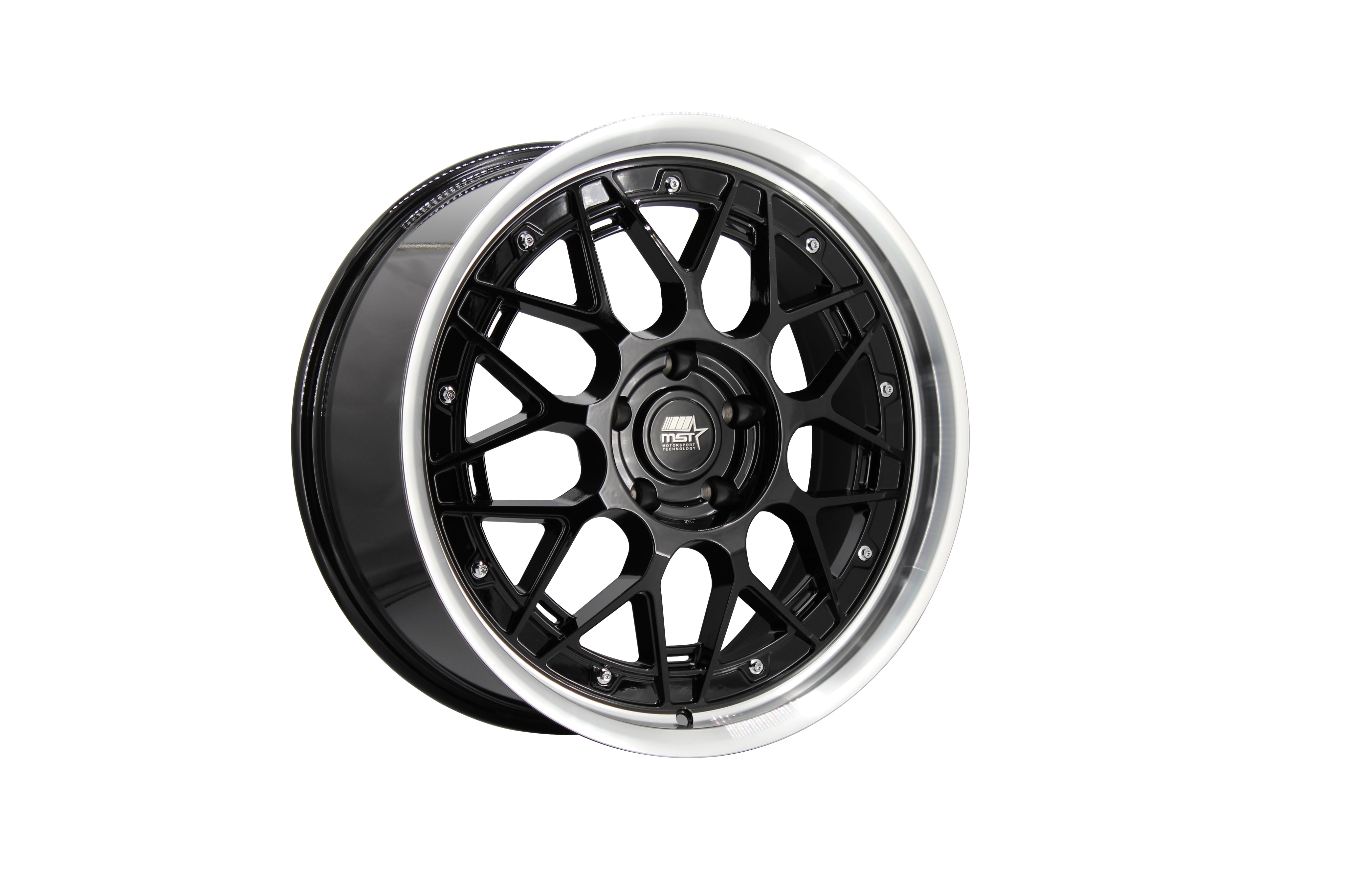 MT03 19x8.5 +35 Glossy Black w/ Machined Lip