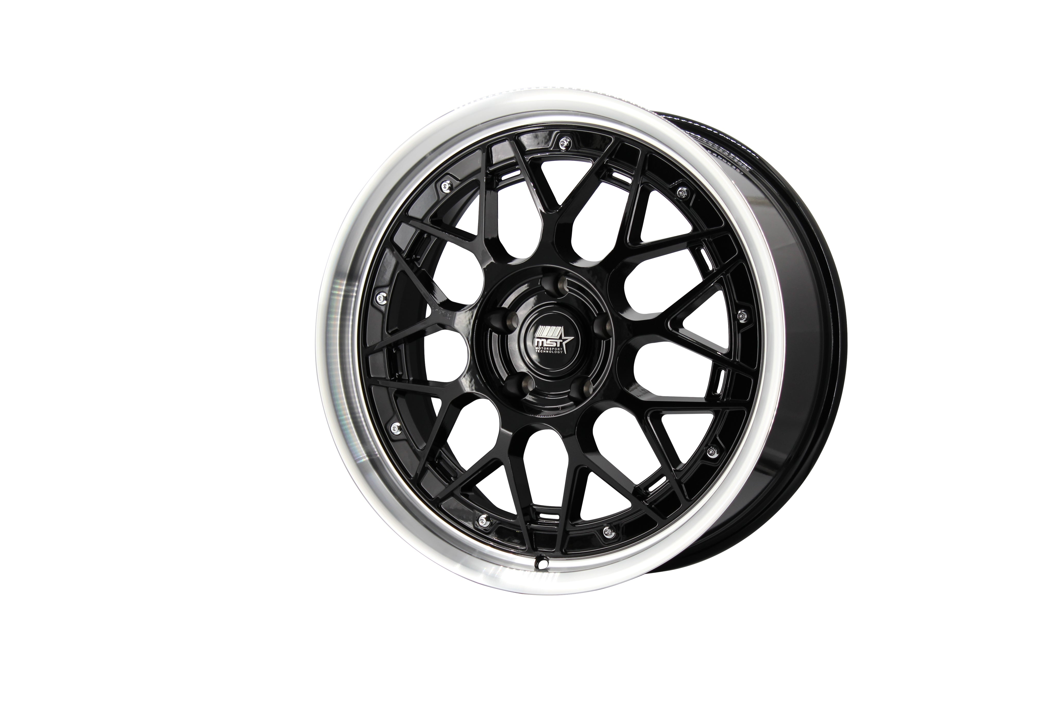 MT03 19x8.5 +35 Glossy Black w/ Machined Lip