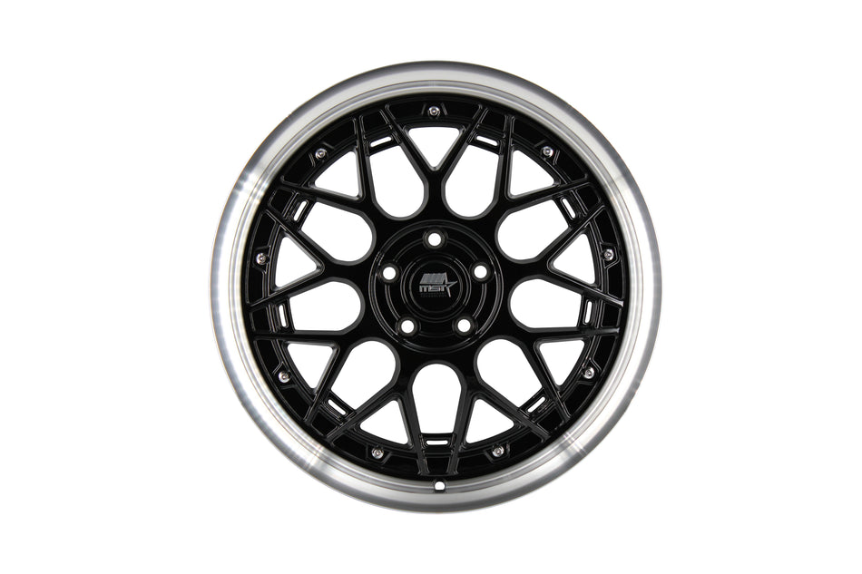 MT03 - Black w/ Machined Lip - 19x9.5 5x114.3 Offset +35