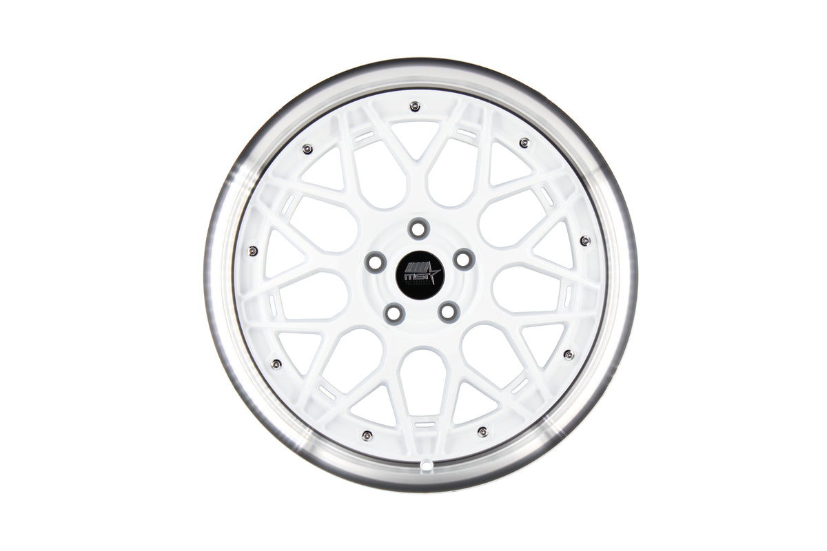 MT03 19x9.5 +35 White w/ Machined Lip