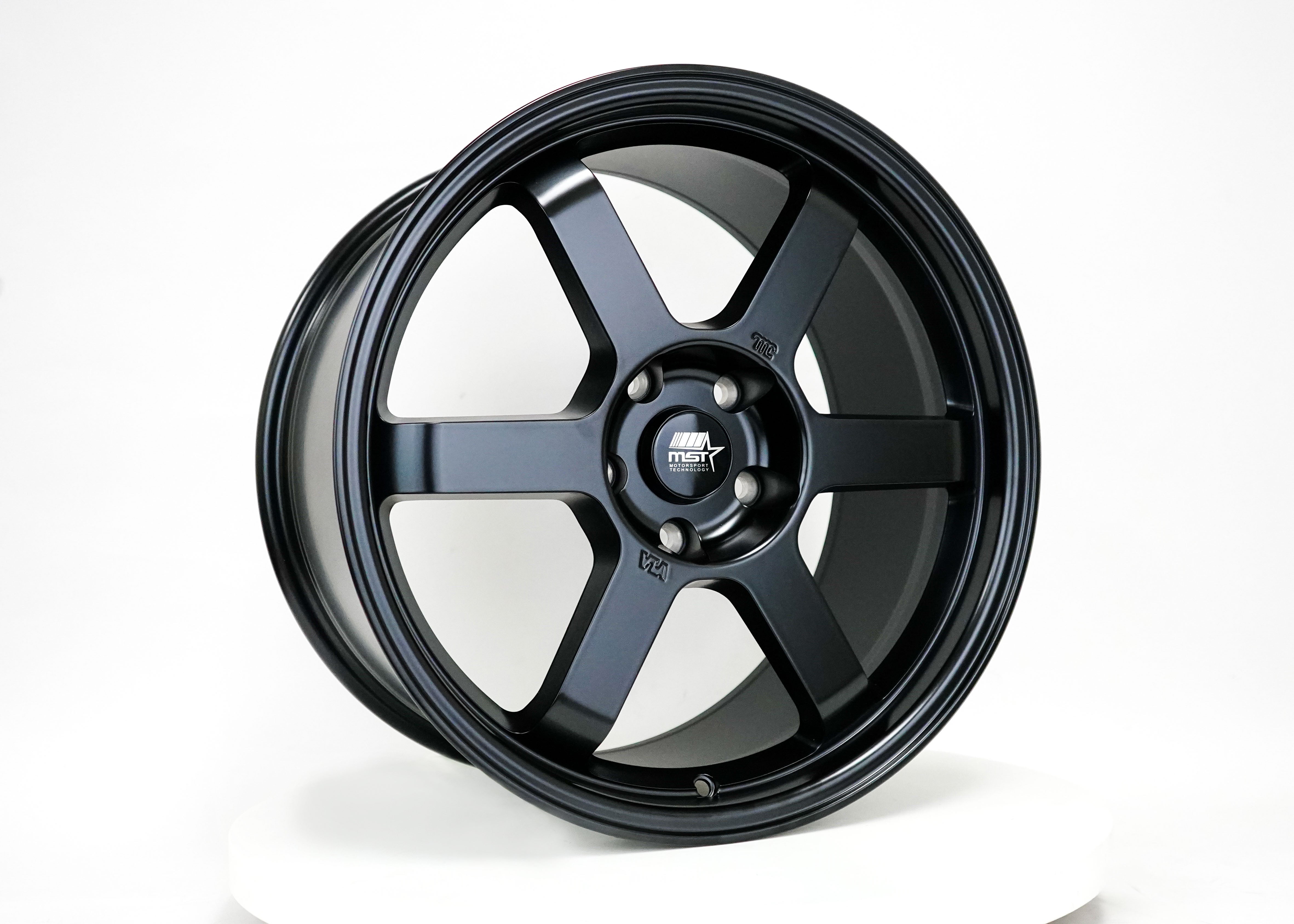 Time Attack Matte Black 18X9.5 5X114.3 Offset +40 | MST Wheels