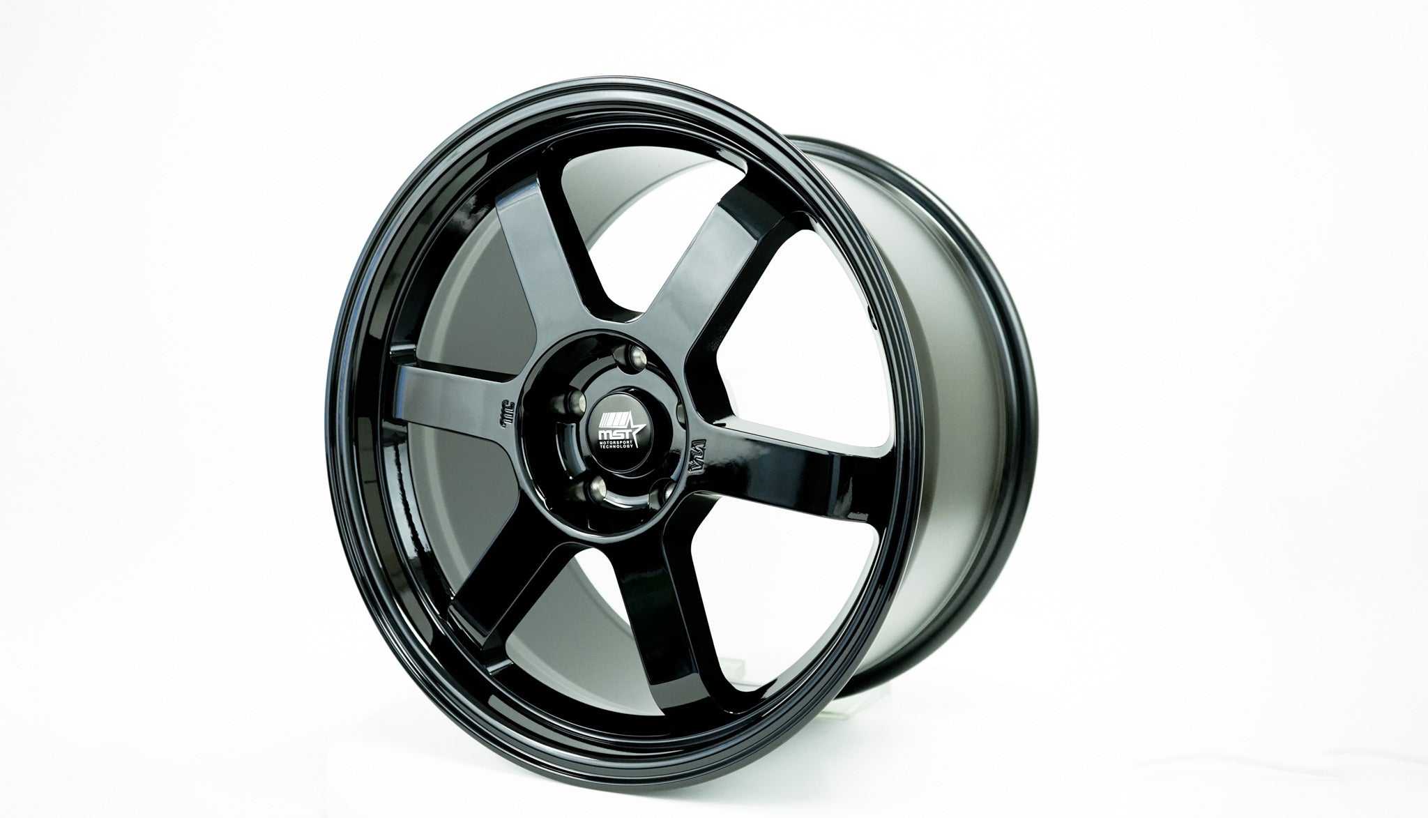 Time Attack Glossy Black 18X9.5 5X114.3 Offset +40 | MST Wheels