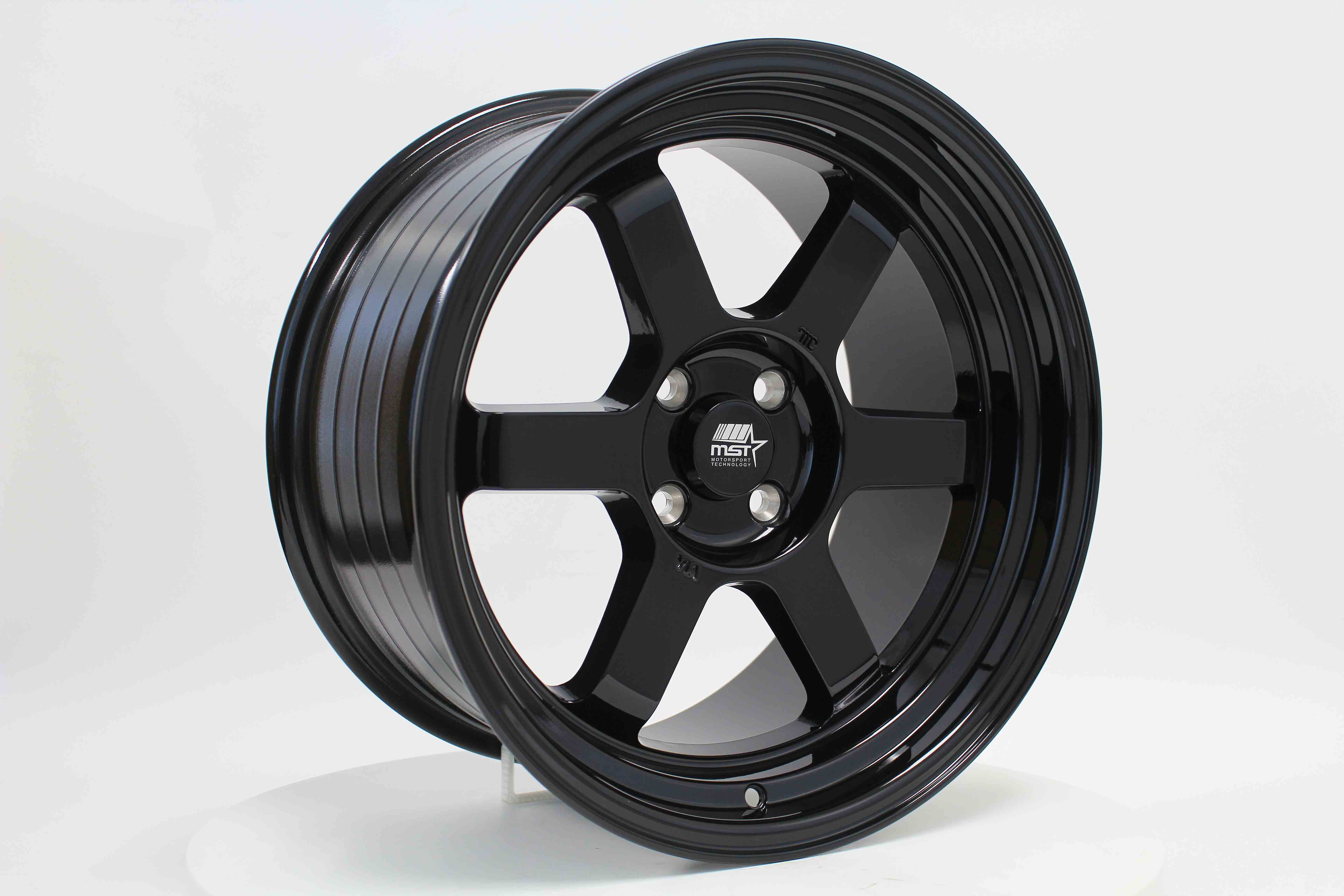 Time Attack Glossy Black 17x9.0 4x100 Offset +20 | MST Wheels