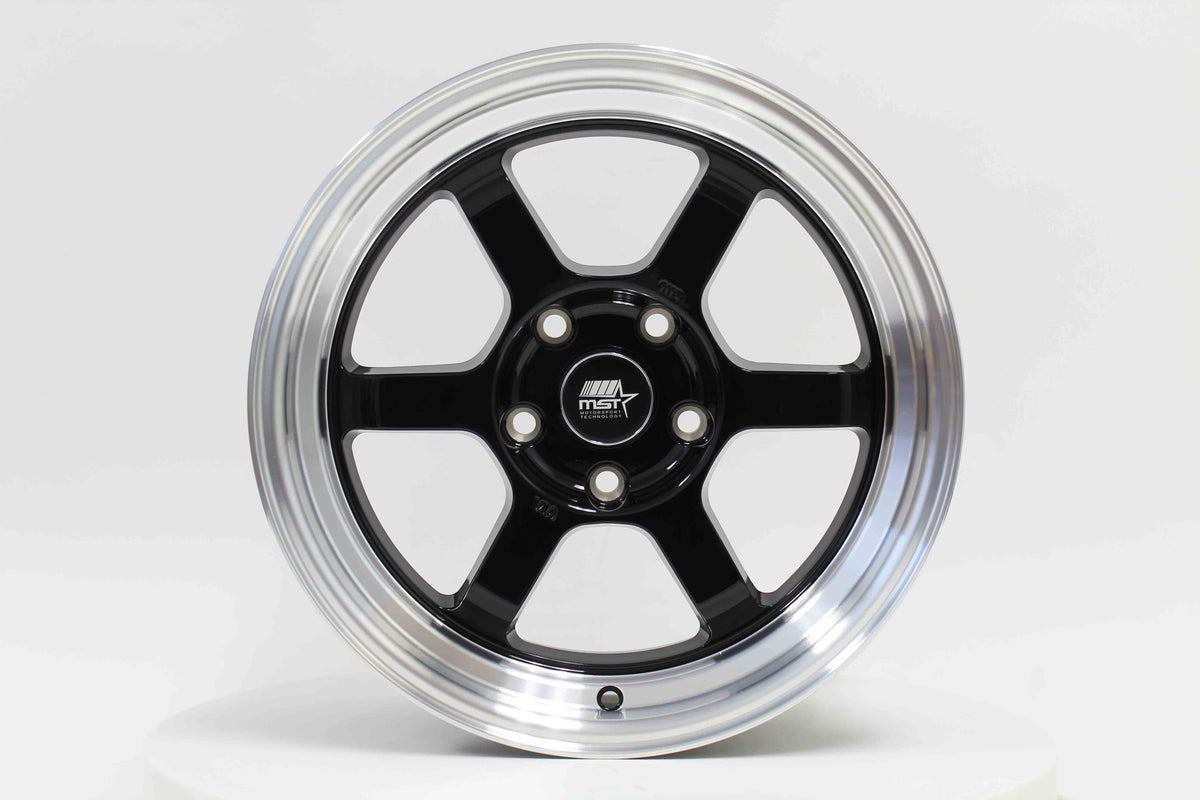 Time Attack Rims Time Attack Black w/ Machined Lip 16x8.0 5x114.3 Offset +20 | MST ...