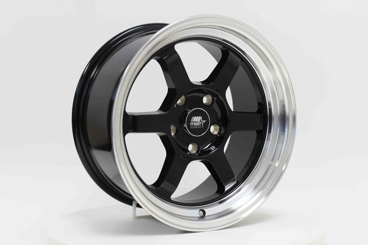 Time Attack Rims Time Attack Black w/ Machined Lip 16x8.0 5x114.3 Offset +20 | MST ...