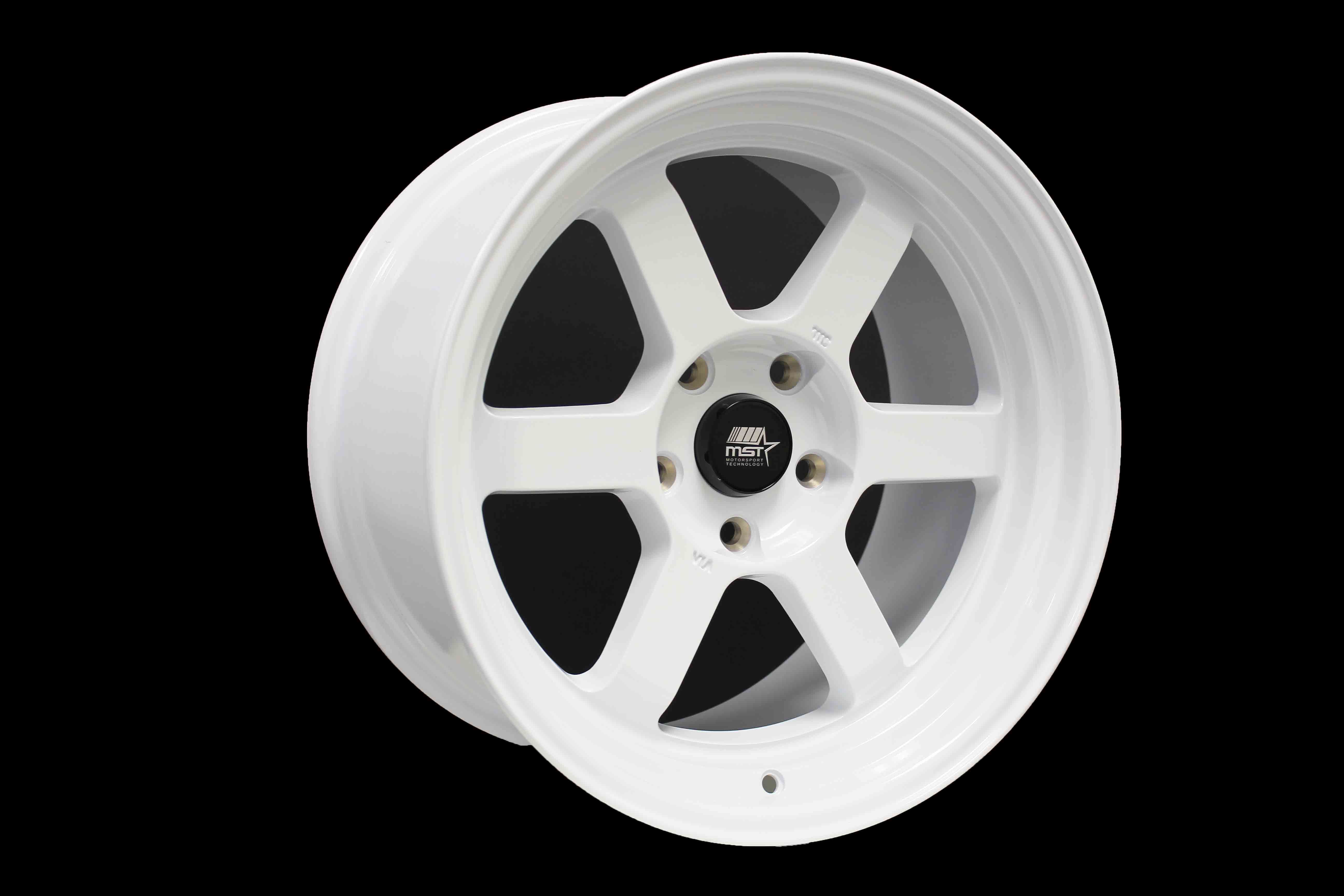 Time Attack Glossy White 17x9.0 5x114.3 Offset +20 | MST Wheels