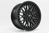 MT10 - Matte Black w/Gold Rivets - 15x7.0 5x100/5x114.3 Offset +20