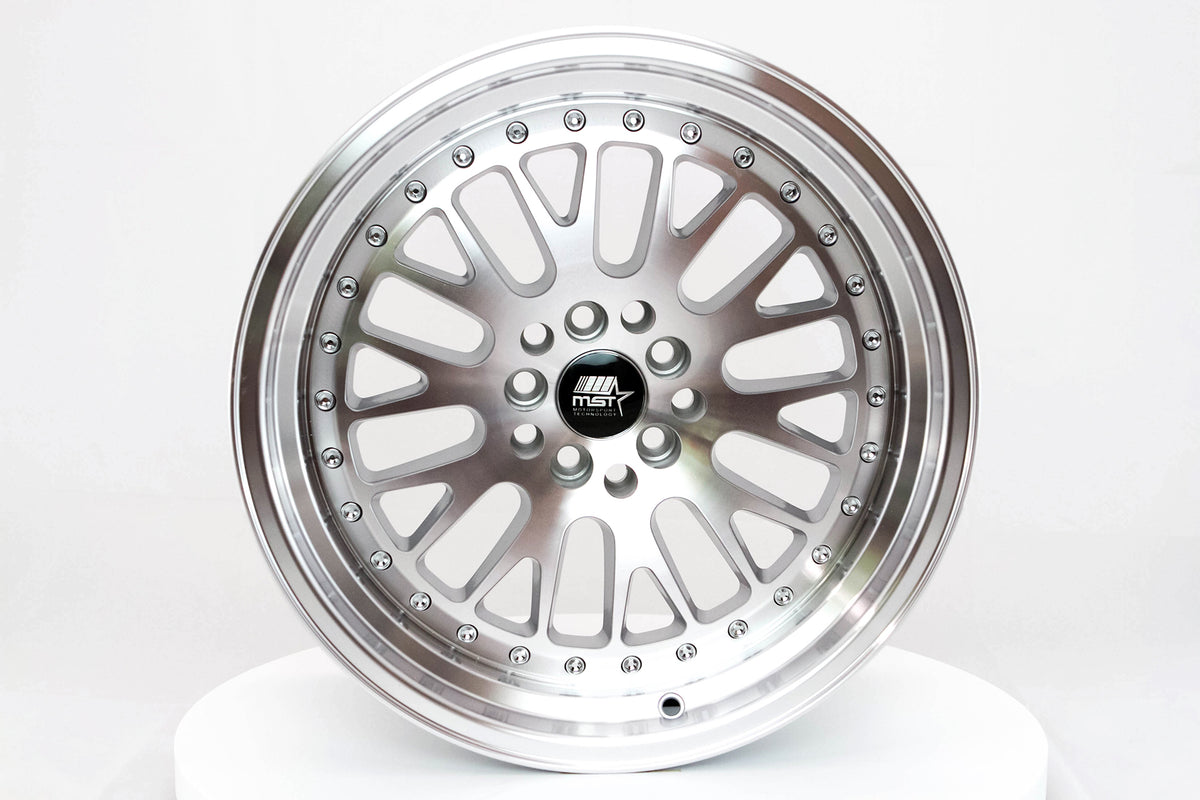 MST WHEELS MT10 - Silver w/Machined Face - 17x9.0 5x100/5x114.3 Offset +20