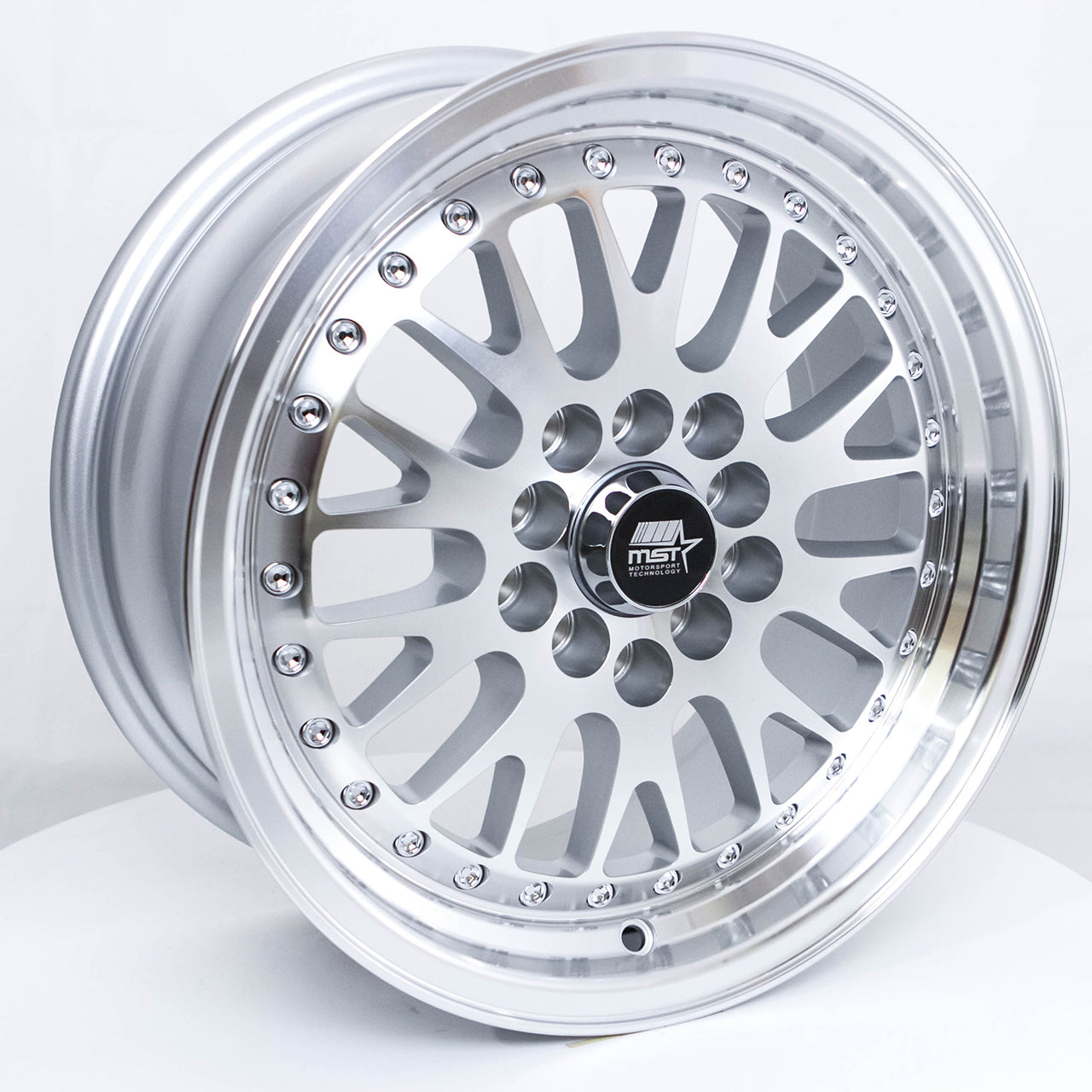 MT10 - Silver w/Machined Face - 15X7.0 5x100/5x114.3 Offset