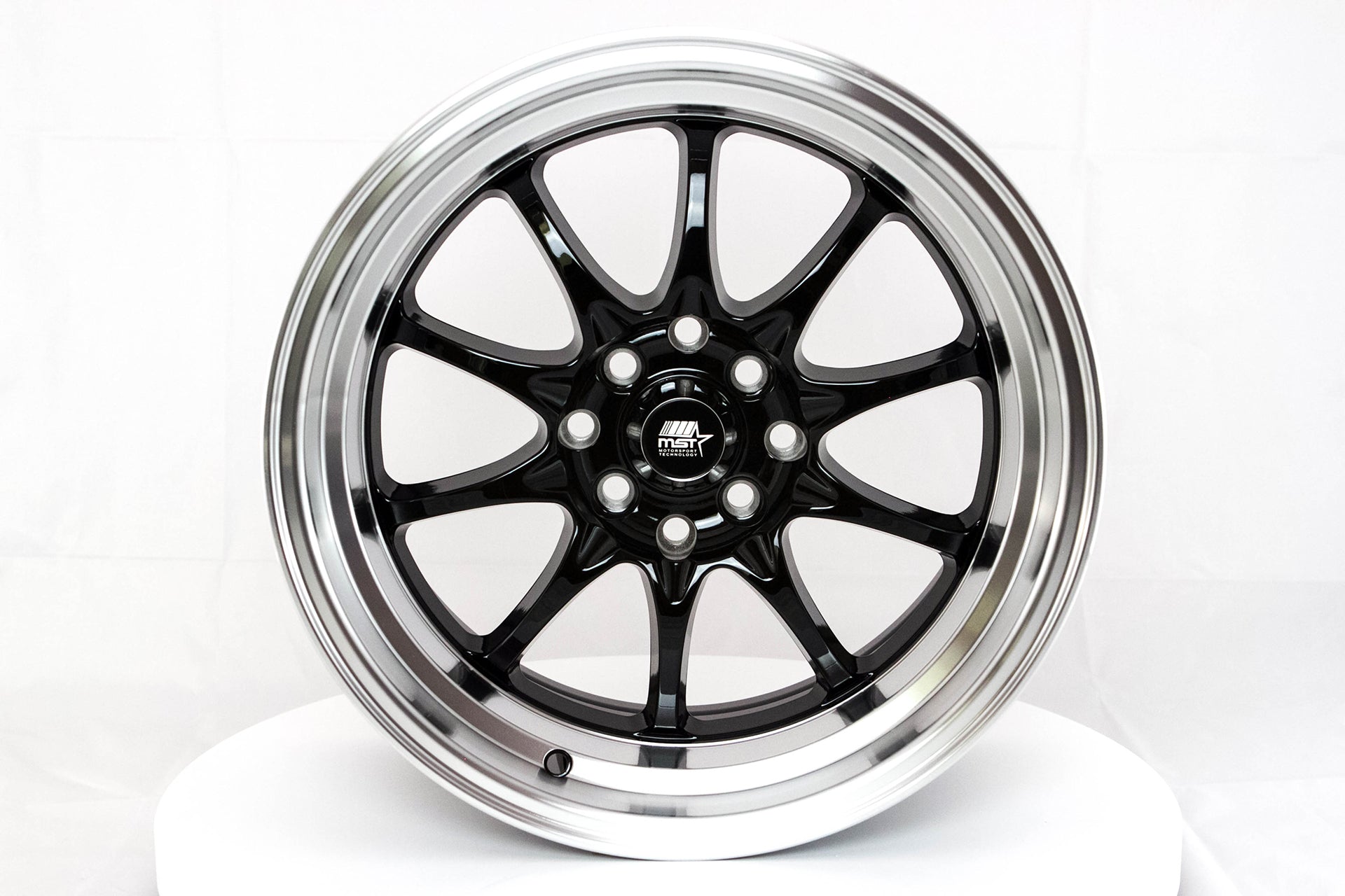 MT11 Black w/Machine Lip 16x8.0 4x100/4x114.3 Offset +15 | MST Wheels ...