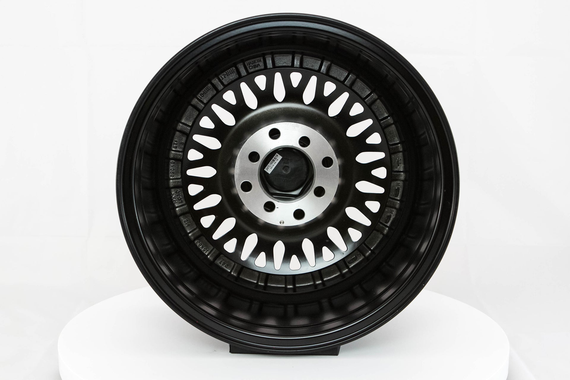 MT13 - Black w/Machined Lip Gold Rivets - 15x8.0 4x100/4x108