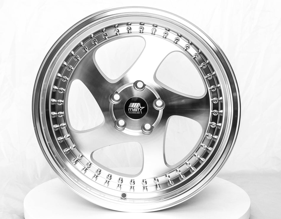 MT15 - Silver w/Machined Face - 18x9.5 5x114.3 Offset +35