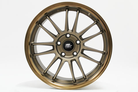MST Wheels MT45 - Matte Bronze w/Bronze Machined Lip - 17X7.5 5X114.3 Offset +35 FLOW FORMED