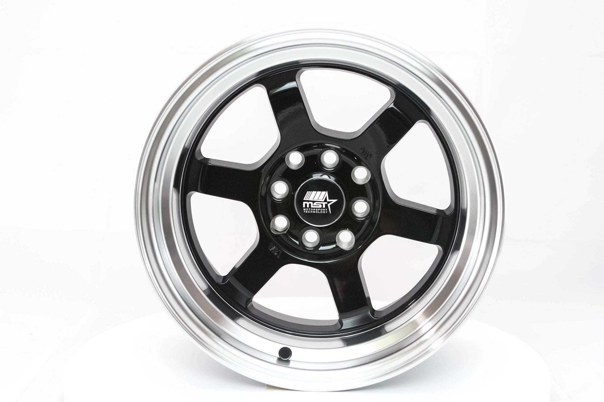 Time Attack Black w/Machined Lip 15x8.0 4x100/4x114.3 Offset +0