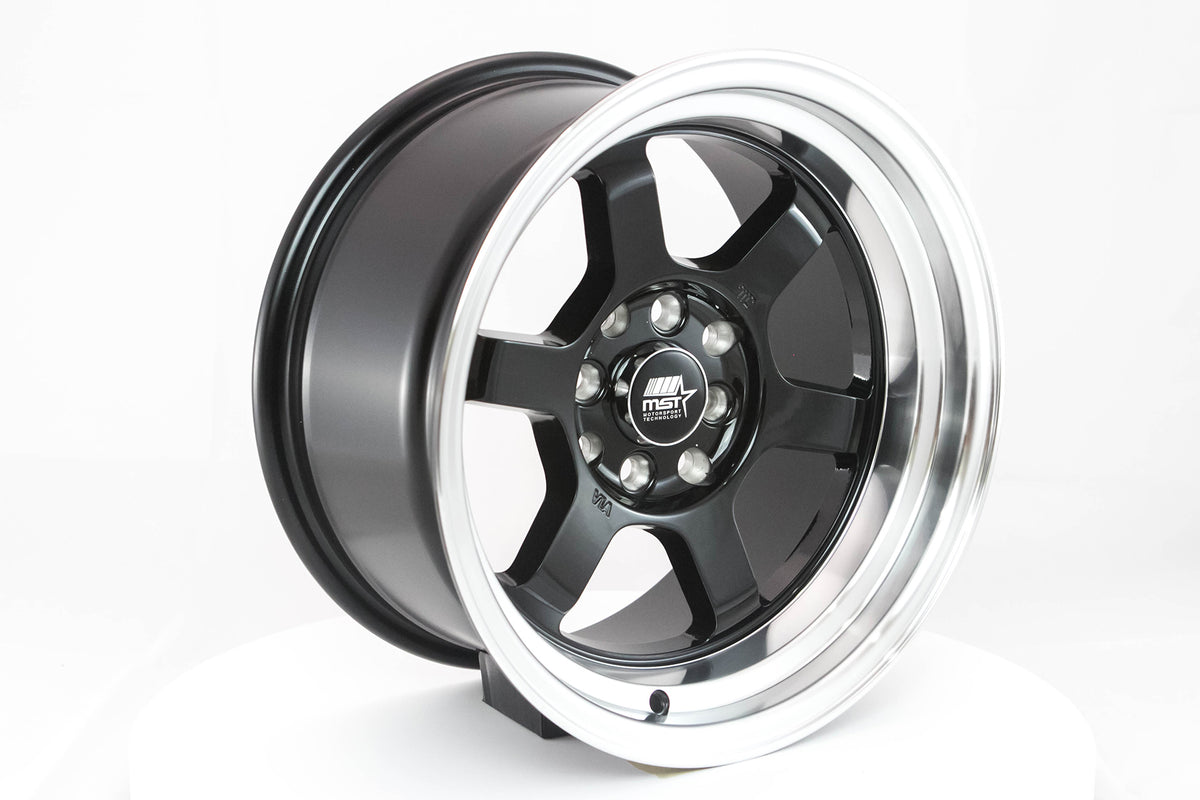 Time Attack Rims Time Attack Black w/Machined Lip 15x8.0 4x100/4x114.3 Offset +0 | MST ...